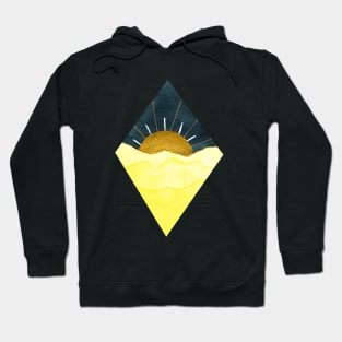 Diamond Yellow and Gold Sunset (dark background) Hoodie